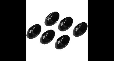 Benson Ophanghaakjes zelfklevend - zwart - 6x - kunststof - draagkracht 500 gram