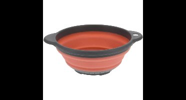 Benson opvouwbaar keuken vergiet - oranje/grijs - kunststof - Dia 23 cm