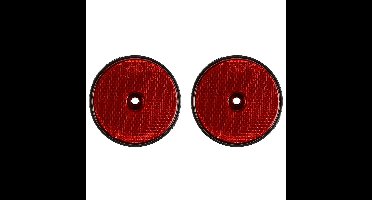 Benson Reflector - 2x - rood - schroefbevestiging - 60 mm - rond