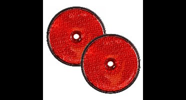 Benson Reflector - 2x - rood - schroefbevestiging - 60mm - rond
