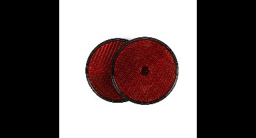 Benson Reflector - 2x - rood - schroefbevestiging - 85 mm - rond