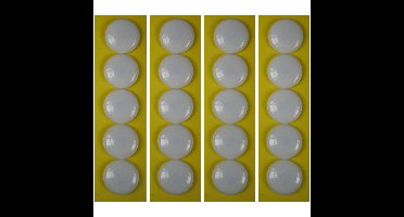 Benson ronde koelkast / whiteboard magneetjes - 20x stuks - wit - Keuken magneten