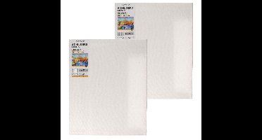 Benson Schildersdoek - 2x - 40 x 50 cm - blanco canvas - katoen - 280 grams