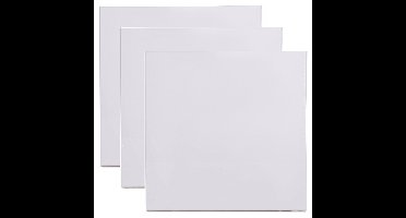Benson Schildersdoek - 3x - 30 x 30 cm - blanco canvas - katoen - 280 grams
