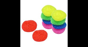 Benson schuursponzen - 10x - grof - groot - polyester - multi - voor pannen en meer