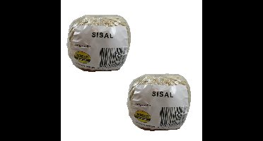 Benson Sisal touw - 6x bolletje - lichtbruin - 25 meter - 100 gram