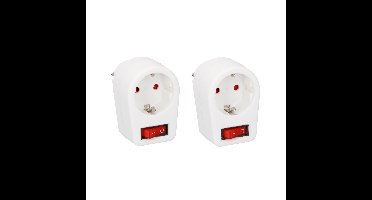 Benson Stekkerdoos met schakelaar - Pakket van 2x stuks - stopcontact - kinderbeveiliging - 3500W