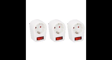 Benson Stekkerdoos met schakelaar - Pakket van 4x stuks - stopcontact - kinderbeveiliging - 3500W