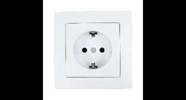 Benson Stopcontact RA - wit - inbouw - kunststof - 8 x 8 cm