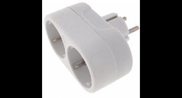 Benson Stopcontactsplitter - duo - wit - randaarde