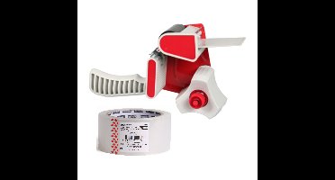 Benson Tape dispenser/houder - kunststof - incl. 2 rollen verpakkingstape