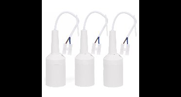 Benson Verhuisfitting - 3x - E27 - wit - fitting met kroonsteen