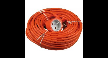 Benson Verlengsnoer - fel oranje - 20m - binnen / buiten - Verlengkabel - Stroomkabel