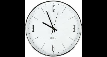 Benson Wandklok - zilverkleurig - D30 cm - minimalistisch design - stijlvol