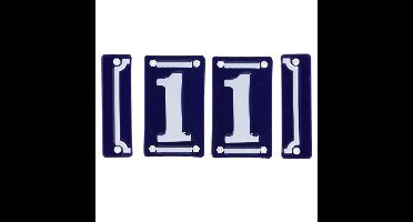 Best for Boots huisnummer 11 - met sierrand - Oudhollands - emaille - blauw/wit