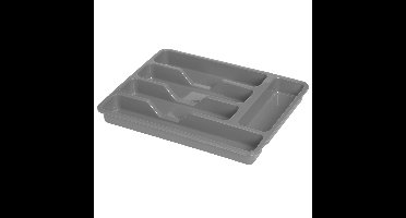 Bestekbak/keuken Organizer - 5-Vaks - Grijs - 33,5 x 26,5 x 3,5 cm