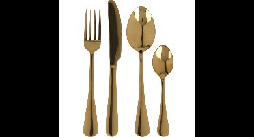 Bestekset Tableware Collection - 16-delig - goud - RVS - 4 personen