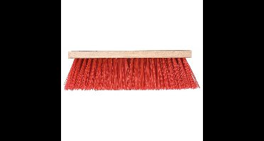 Bezemkop buiten - rood - FSC hout/nylon - 41 cm