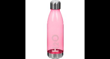 Bidon drinkfles/waterfles rood 700 ml met schroefdop
