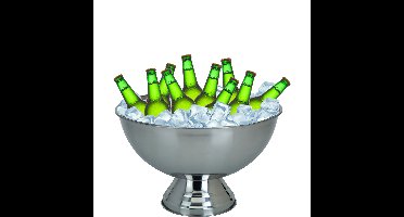 Bieremmer/ijsemmer op voet - RVS - zilverkleurig - 39 x 24 cm