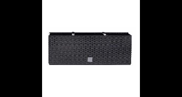 Bloembak/plantenbak met irrigatiesysteem - Rato - antraciet - 80 x 33 x 32 cm