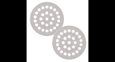 Bloemenschikker voor in vaas - 2x - bloemverdeler - Dia 12,5 cm - wit - vaas raster - dolomiet
