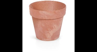 Bloempot/plantenpot - betonlook - terracotta - kunststof - Dia 20 cm