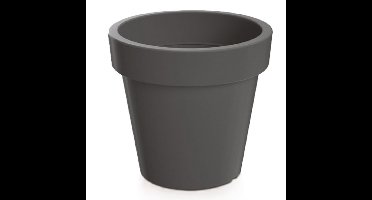 Bloempot/plantenpot voor binnen en buiten - D50 x H42 cm - donkergrijs - kunststof