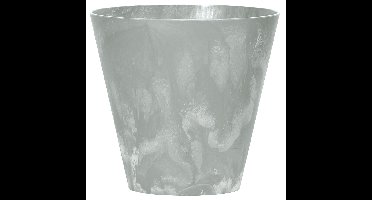 Bloempot/plantenpot voor buiten - kunststof - lichtgrijs - D25 x H23 cm - 7 liter