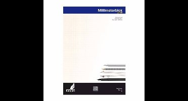 Blok millimeter papier - A3 formaat - met 25 grote vellen - ruitjes papier - wiskunde
