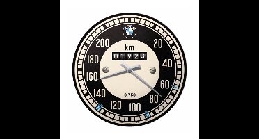BMW Wandklok - tachymeter - metaal - 31 cm - rond - klok - automerk - auto liefhebber