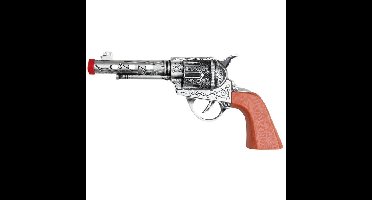 Boland Pistool/revolver - zilver - 20 cm - kunststof - western thema - verkleedaccessoire