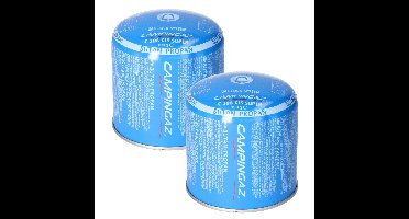 Butaangaspatroon navulling - 2x - 190 gram - voor camping kookpit/kookstel