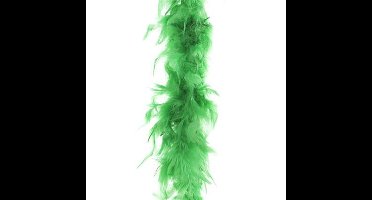Carnaval verkleed boa met veren - 1x - neon groen - 180 cm - 45 gram - Glitter and Glamour