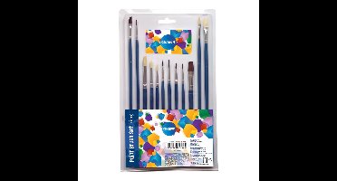 Centrum Penselen - set van 12x stuks - schilderen - kwasten - hobby - schoolspullen