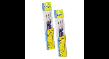 Centrum Penselen - set van 6x stuks - schilderen - kwasten - hobby - schoolspullen