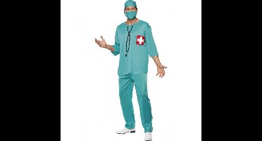 Chirurg dokters kostuum - voor volwassenen - Carnaval verkleedkleding - groen