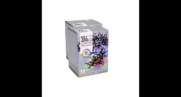 Clusterverlichting lichtsnoeren- 2x - gekleurd - 384 leds - 280 cm - zwart snoer