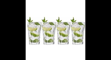 Cocktailglazen/Mojito - 4x stuks - 410 ml - Drinkglazen - Gin/tonic glazen
