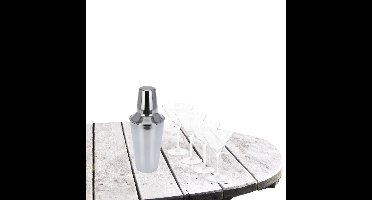 Cocktailshaker met 4x Cocktailglazen Martini transparant 260 ml