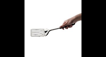 Cosy & Trendy Bakspatel/bakspaan - zwart kunststof/RVS zilver - 33 cm