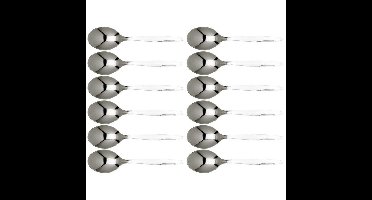 Cosy & Trendy Koffie/theelepeltjes van RVS - set 12x stuks - 13 cm - zilver