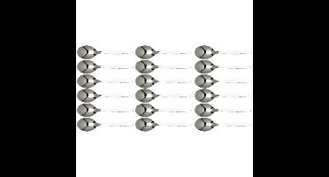 Cosy & Trendy Koffie/theelepeltjes van RVS - set 18x stuks - 13 cm - zilver