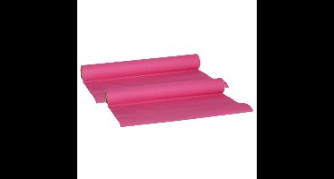 Cosy & Trendy Tafelloper - 2x - papier - fuchsia roze - 480 x 40 cm