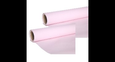 Cosy & Trendy Tafelloper - 2x - papier - licht roze - 480 x 40 cm