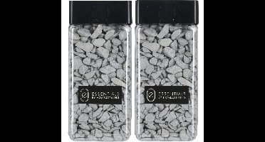 Decoratie steentjes/hobby steentjes - Lichtgrijs - 1100 ml - 9/13 mm