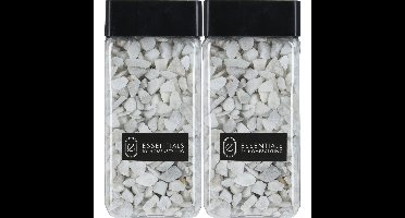 Decoratie steentjes/hobby steentjes - Wit - 1100 ml - 9/13 mm