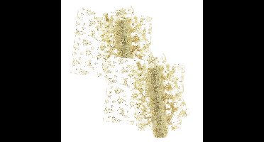 Decoratie stof/tafellopers - 2x st - goud - rendieren en kerstbomen - 300 x 28 cm - polyester
