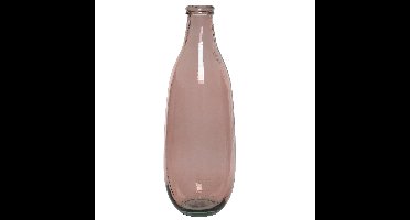 Decoris Bloemenvaas - van gerecycled glas - 15 x 40 cm - roze - boeketten - stelen