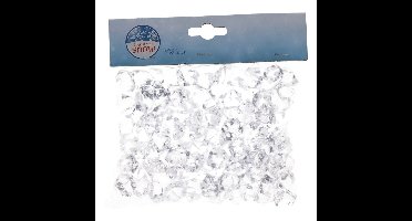 Decoris ijsblokjes - transparant - kunststof - 1,5 cm - 200 gram - decoratie - winter themafeest